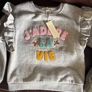 Copper Key Gray Sweatshirt with Colorful Embroidery